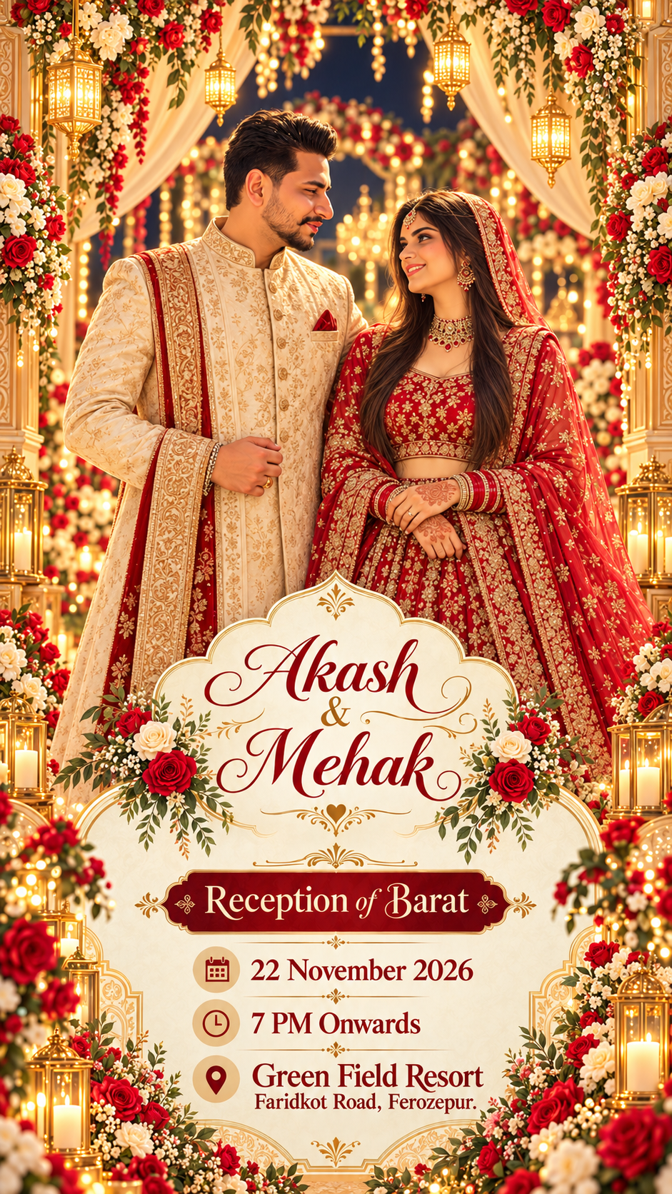 Reception of Barat event card
