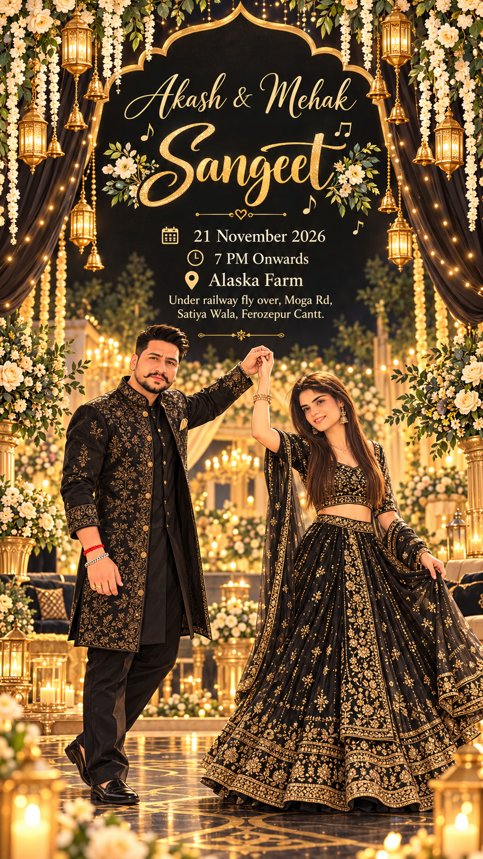 Sangeet event card